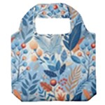 Berries Foliage Seasons Branches Seamless Background Nature Premium Foldable Grocery Recycle Bag