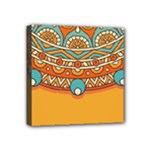 Mandala orange Mini Canvas 4  x 4  (Stretched)