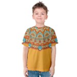 Mandala orange Kids  Cotton T-Shirt