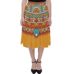 Mandala orange Classic Midi Skirt