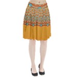 Mandala orange Pleated Skirt
