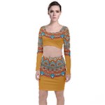 Mandala orange Top and Skirt Sets