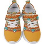 Mandala orange Kids  Velcro Strap Shoes