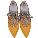 Mandala orange Pointed Oxford Shoes