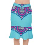 Mandala blue Short Mermaid Skirt
