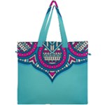 Mandala blue Canvas Travel Bag