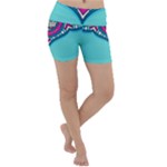 Mandala blue Lightweight Velour Yoga Shorts