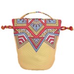 Mandala sun Drawstring Bucket Bag