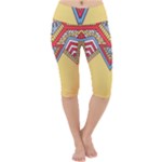 Mandala sun Lightweight Velour Cropped Yoga Leggings