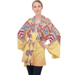 Mandala sun Long Sleeve Velvet Kimono 