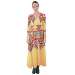 Mandala sun Button Up Maxi Dress