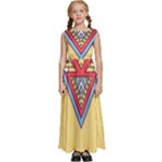 Mandala sun Kids  Satin Sleeveless Maxi Dress