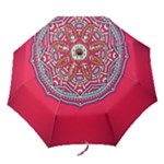 Mandala red Folding Umbrellas