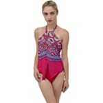 Mandala red Go with the Flow One Piece Swimsuit