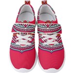 Mandala red Men s Velcro Strap Shoes