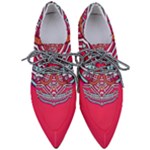 Mandala red Pointed Oxford Shoes