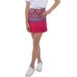 Mandala red Kids  Tennis Skirt