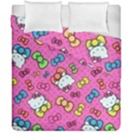 Hello Kitty, Cute, Pattern Duvet Cover Double Side (California King Size)