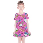 Hello Kitty, Cute, Pattern Kids  Simple Cotton Dress