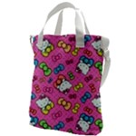 Hello Kitty, Cute, Pattern Canvas Messenger Bag