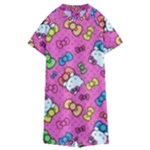 Hello Kitty, Cute, Pattern Kids  Boyleg Half Suit Swimwear