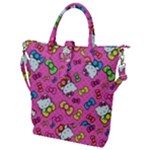 Hello Kitty, Cute, Pattern Buckle Top Tote Bag