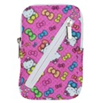 Hello Kitty, Cute, Pattern Belt Pouch Bag (Large)