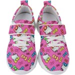 Hello Kitty, Cute, Pattern Kids  Velcro Strap Shoes