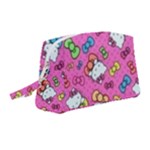 Hello Kitty, Cute, Pattern Wristlet Pouch Bag (Medium)