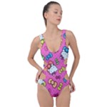 Hello Kitty, Cute, Pattern Side Cut Out Swimsuit
