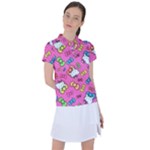 Hello Kitty, Cute, Pattern Women s Polo T-Shirt