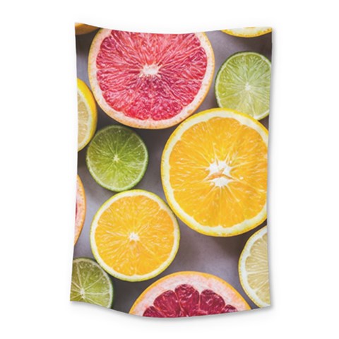 Oranges, Grapefruits, Lemons, Limes, Fruits Small Tapestry from UrbanLoad.com