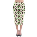 Spruce Sample Christmas Tree Branches Seamless Digital Texture Forest Nature Pattern Midi Pencil Skirt