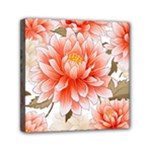 Flowers Plants Sample Design Rose Garden Flower Decoration Love Romance Bouquet Mini Canvas 6  x 6  (Stretched)