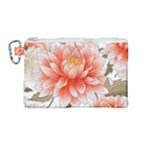 Flowers Plants Sample Design Rose Garden Flower Decoration Love Romance Bouquet Canvas Cosmetic Bag (Medium)