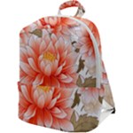 Flowers Plants Sample Design Rose Garden Flower Decoration Love Romance Bouquet Zip Up Backpack