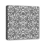 Monochrome Maze Design Print Mini Canvas 6  x 6  (Stretched)