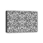Monochrome Maze Design Print Mini Canvas 6  x 4  (Stretched)