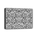 Monochrome Maze Design Print Mini Canvas 7  x 5  (Stretched)