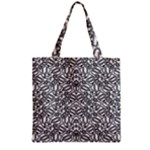 Monochrome Maze Design Print Zipper Grocery Tote Bag