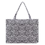 Monochrome Maze Design Print Medium Tote Bag