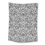 Monochrome Maze Design Print Medium Tapestry