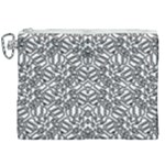 Monochrome Maze Design Print Canvas Cosmetic Bag (XXL)