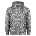 Monochrome Maze Design Print Men s Overhead Hoodie