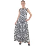 Monochrome Maze Design Print Chiffon Mesh Boho Maxi Dress