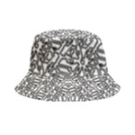 Monochrome Maze Design Print Inside Out Bucket Hat