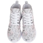 Light Grey and Pink Floral Women s Lightweight High Top Sneakers