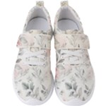 Light Grey and Pink Floral Men s Velcro Strap Shoes