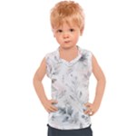 Light Grey and Pink Floral Kids  Sport Tank Top