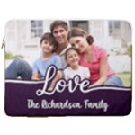 Personalized Photo Love Family Name Any Text Laptop Sleeve Case with Pocket 17  Vertical Laptop Sleeve Case With Pocket